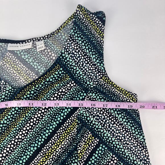 Susan Graver Petite XLP Liquid Knit Sleeveless Maxi Dress Snap Detail Multicolor - Picture 12 of 13